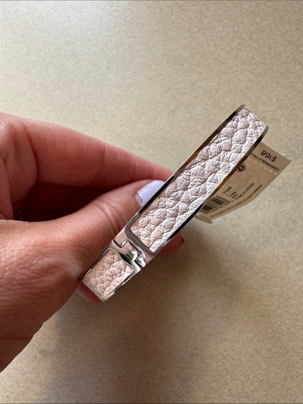 Tory Burch skinny leather inlay cuff bracelet NWT jewelry